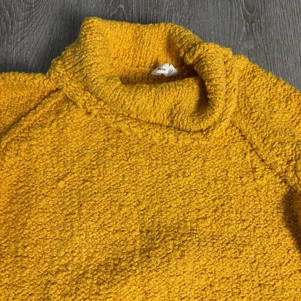 MOTH‎ Anthropologie Juliette Women's S Marigold Chunky Knit Turtleneck Sweater